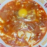 白菜キムチ合い挽き絹豆腐のチゲ風